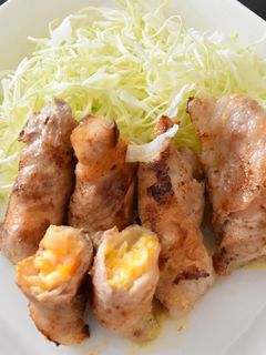 タマゴサラダの豚バラロール焼-レシピのメイン写真