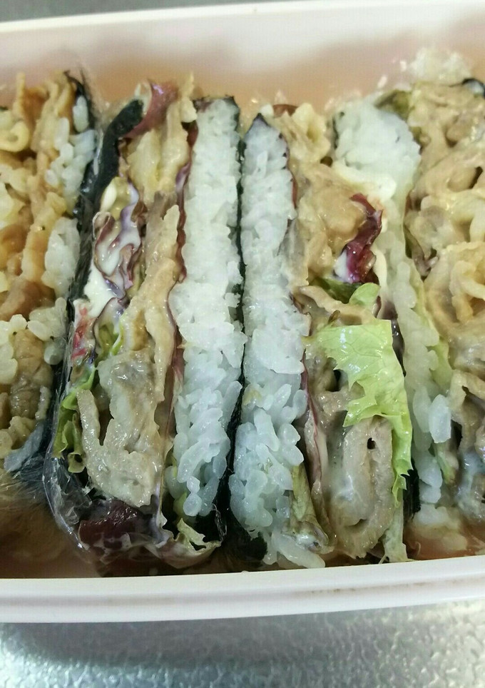 しょうが焼きとマヨネーズのおにぎらず-レシピのメイン写真