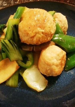 栄養満点!うずらin鶏団子バルサミコ炒め-レシピのメイン写真