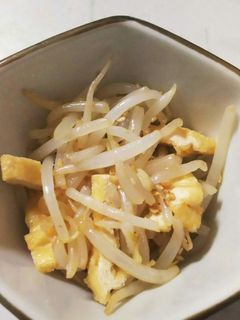 エコ料理☆もやしと油揚げの酢の物-レシピのメイン写真
