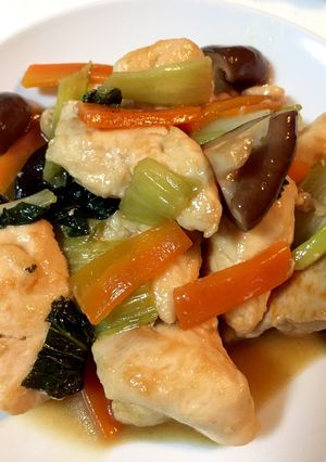 鶏胸肉と青梗菜の中華炒め-レシピのメイン写真