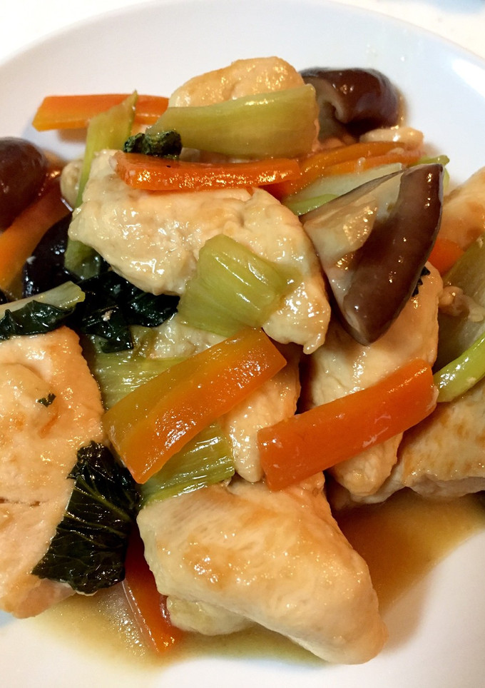 鶏胸肉と青梗菜の中華炒め-レシピのメイン写真