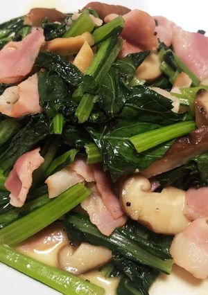 小松菜のバターコンソメ炒め 超簡単美味い-レシピのメイン写真