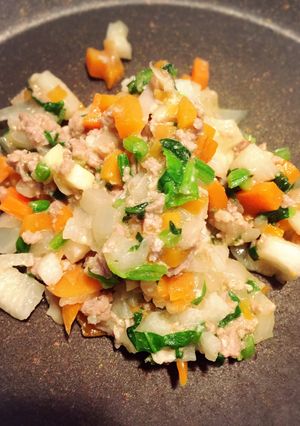 中期〜完了期！挽肉野菜たっぷり離乳食！-レシピのメイン写真