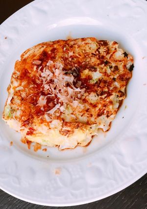 簡単！安い！ヘルシー！お豆腐のお好み焼き-レシピのメイン写真