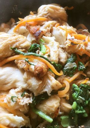 ツナとからし菜の麩チャンプル-レシピのメイン写真
