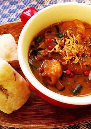 フライパンで!簡単!海老クリームカレー-レシピのメイン写真