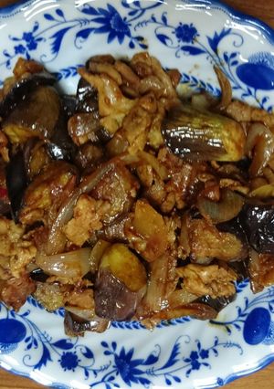 なすと豚肉の甘辛味噌炒め-レシピのメイン写真