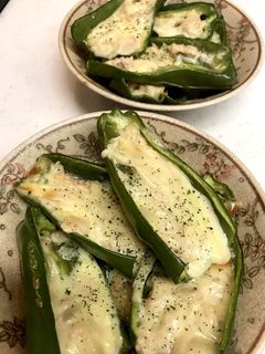 ピーマンのツナマヨチーズ焼き-レシピのメイン写真