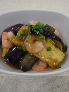 なすと厚揚げのえびあんかけ-レシピのメイン写真