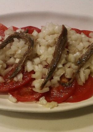 トマトと新玉ねぎのアンチョビサラダ-レシピのメイン写真