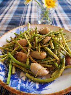 ニンニクの芽とウインナーの炒め物-レシピのメイン写真