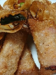 餃子の皮でアスパラベーコン巻き。ネギ入り-レシピのメイン写真