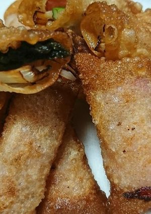 餃子の皮でアスパラベーコン巻き。ネギ入り-レシピのメイン写真