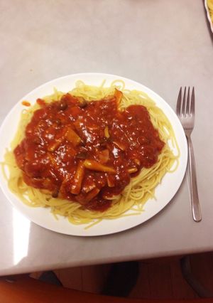 時短ベーコンしめじのミートスパゲッティ-レシピのメイン写真
