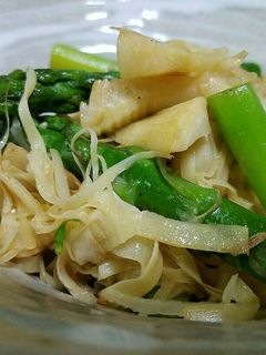 タケノコとアスパラのガーリック醤油炒め-レシピのメイン写真