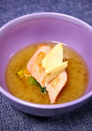 簡単！銀鮭の春味噌汁-レシピのメイン写真