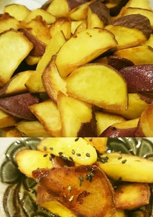 さつまいも素揚げ→大学いも風アレンジ-レシピのメイン写真