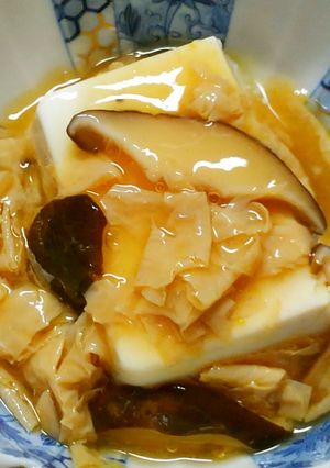 朝食にも簡単♪豆腐の湯葉餡掛け＊冷奴でも-レシピのメイン写真