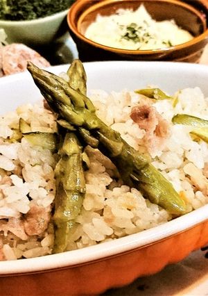 旬★節約★簡単【アスパラと豚肉のピラフ】-レシピのメイン写真