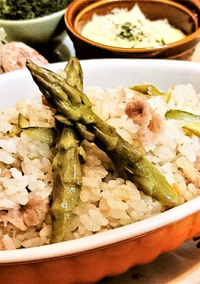 旬★節約★簡単【アスパラと豚肉のピラフ】-レシピのメイン写真
