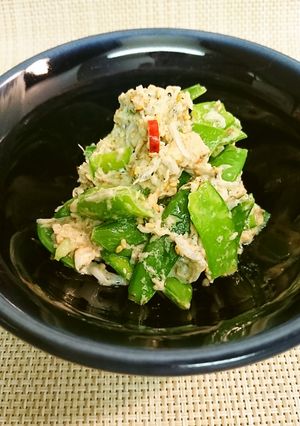 エンドウ2.しらすツナ和え物-レシピのメイン写真