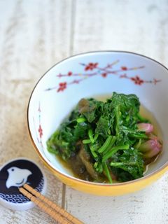 がごめ昆布とろろとほうれん草のお浸し-レシピのメイン写真