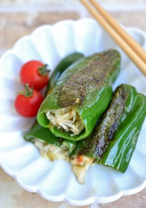 がごめ昆布とろろとピーマンのチーズ詰め-レシピのメイン写真