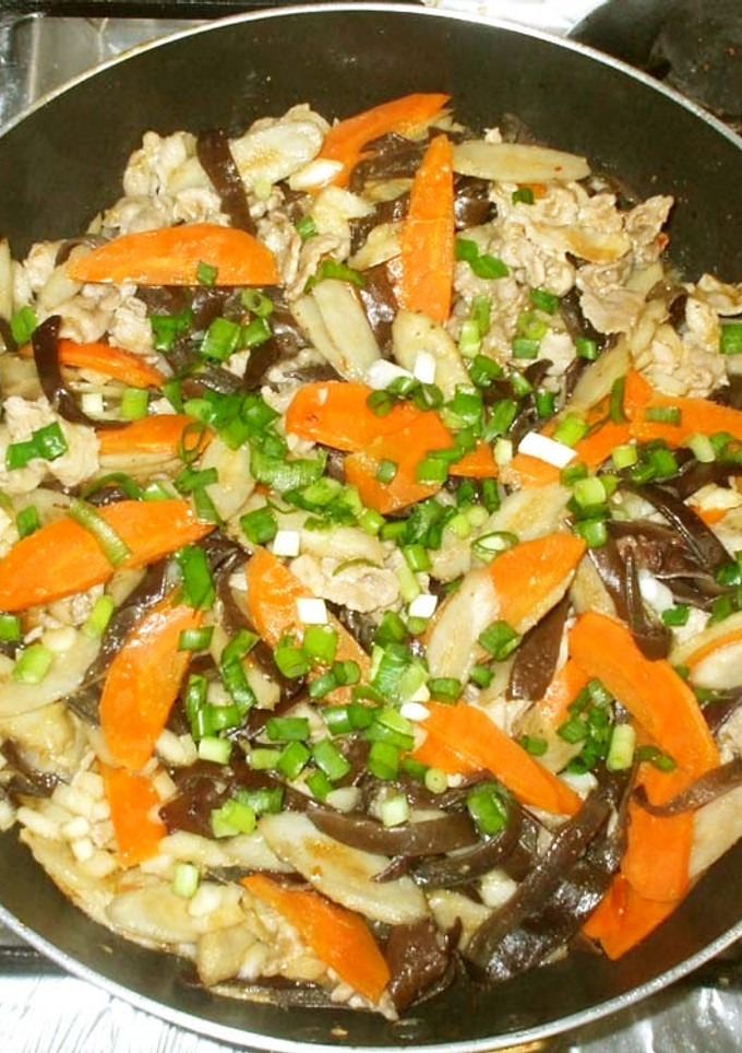 ごぼうキクラゲ豚肉の中華炒め♪簡単-レシピのメイン写真