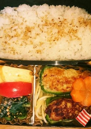 ピーマンの肉詰め 弁当１-レシピのメイン写真