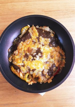 素麺とカレーの余り物で焼きチーズカレー-レシピのメイン写真