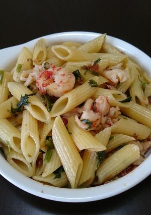 かんずり酒盗パスタ-レシピのメイン写真