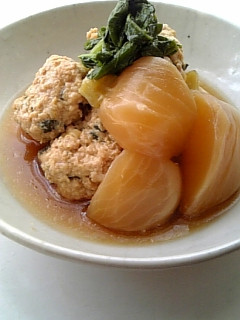 かぶと鶏のつくねで☆あったかこっくり煮物-レシピのメイン写真