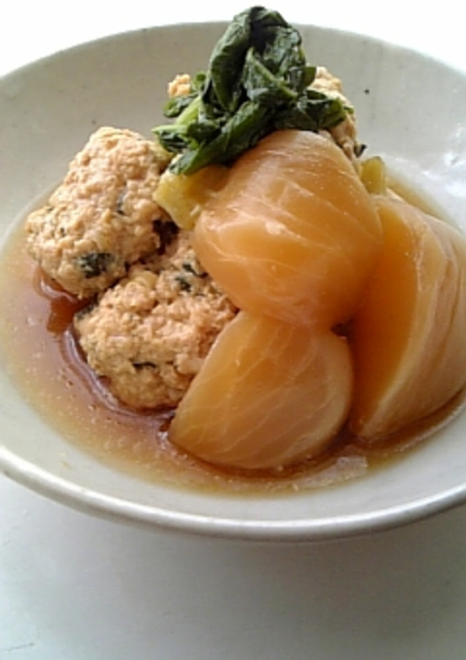 かぶと鶏のつくねで☆あったかこっくり煮物-レシピのメイン写真