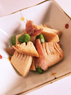 簡単 弁当に♡筍とベーコンのコンバタ炒め-レシピのメイン写真