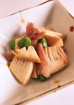 簡単 弁当に♡筍とベーコンのコンバタ炒め-レシピのメイン写真