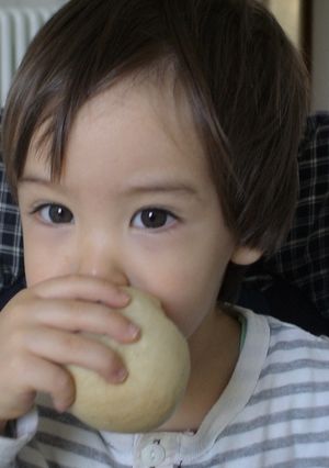 息子の朝食。ばななパン-レシピのメイン写真