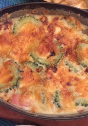 夏野菜！ゴーヤとベーコンのグラタン-レシピのメイン写真