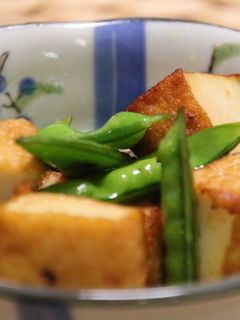 さやえんどうと厚揚げのバター醤油焼き-レシピのメイン写真