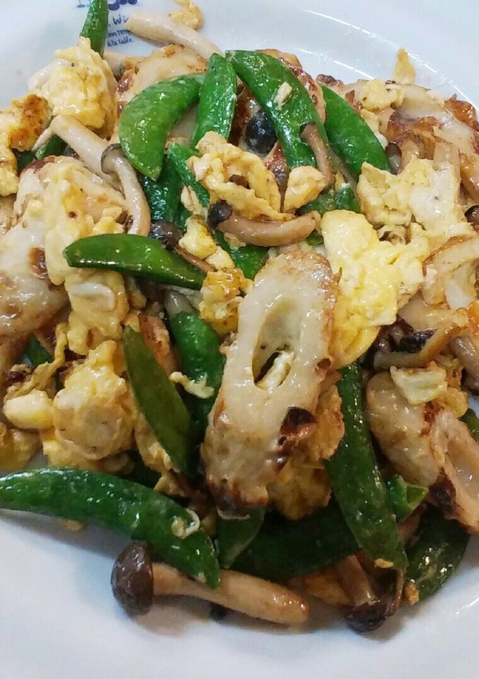 焼き竹輪とスナップエンドウのマヨポン炒め-レシピのメイン写真