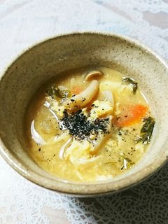 ふわトロ♥かぶの卵とじお味噌汁♥-レシピのメイン写真