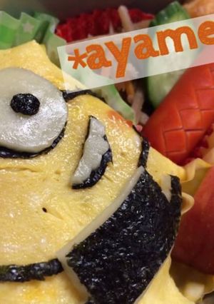 キャラ弁 ミニオン オムライス-レシピのメイン写真