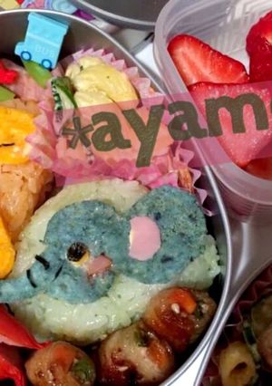 キャラ弁 動物園 ぞう きりん-レシピのメイン写真