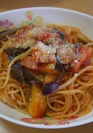 ナス&ベーコンのトマトパスタ♪-レシピのメイン写真