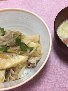 【10分キッチン】野菜沢山中華丼とスープ-レシピのメイン写真