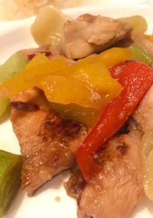鶏胸肉とネギの彩り蒸し-レシピのメイン写真