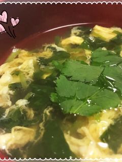 簡単ウマぃ♡三っ葉とふんゎり卵のお吸い物-レシピのメイン写真