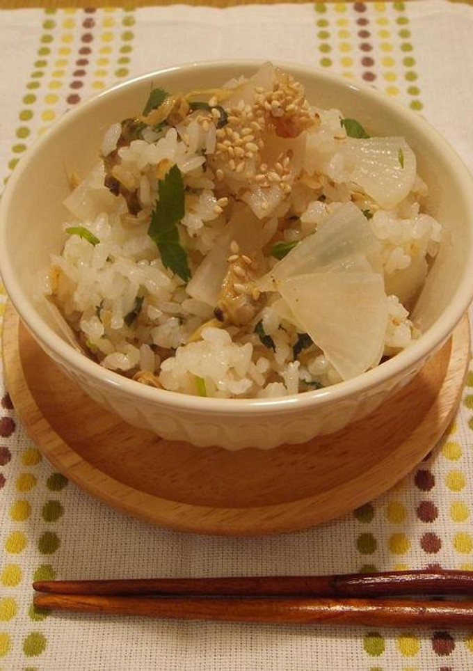 大根とあさりの炊き込みご飯-レシピのメイン写真