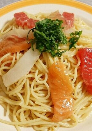 簡単!!お刺身de海鮮パスタ♡-レシピのメイン写真