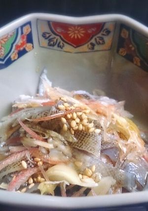 アイナメの皮とみょうがの和え物-レシピのメイン写真
